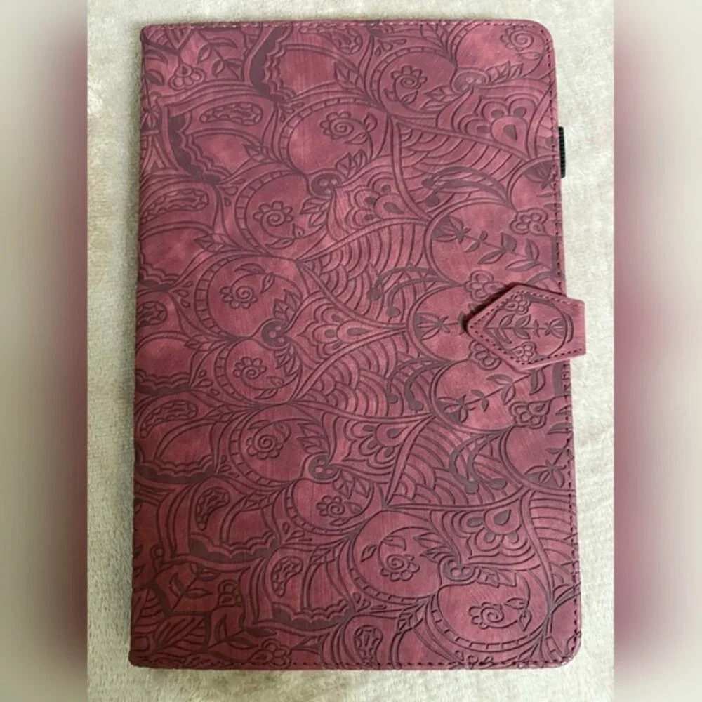 Elegant Tablet Case in Maroon Galaxy A7lite‎